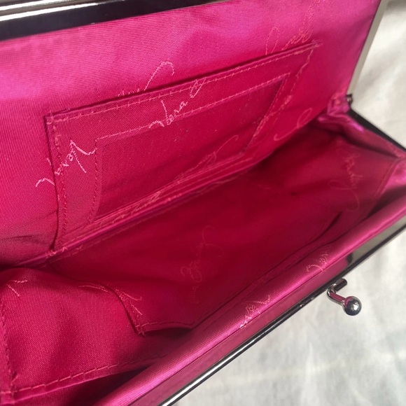 Vera Bradley Snap Top Quilted Paisley Wallet Maroon Olive Green Pink - Picture 14 of 16